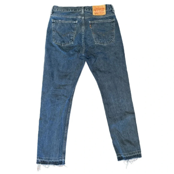 Levi's Orange Tab Jeans 27 x 27 505C Distressed  Medium Wash Grunge Punk‎ Slim - Picture 2 of 16